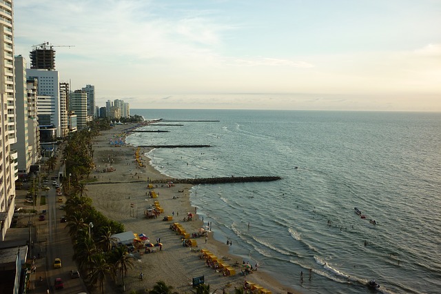 Praia em Cartagena