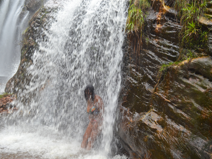 Banho de cachoeira em Barão de Cocais