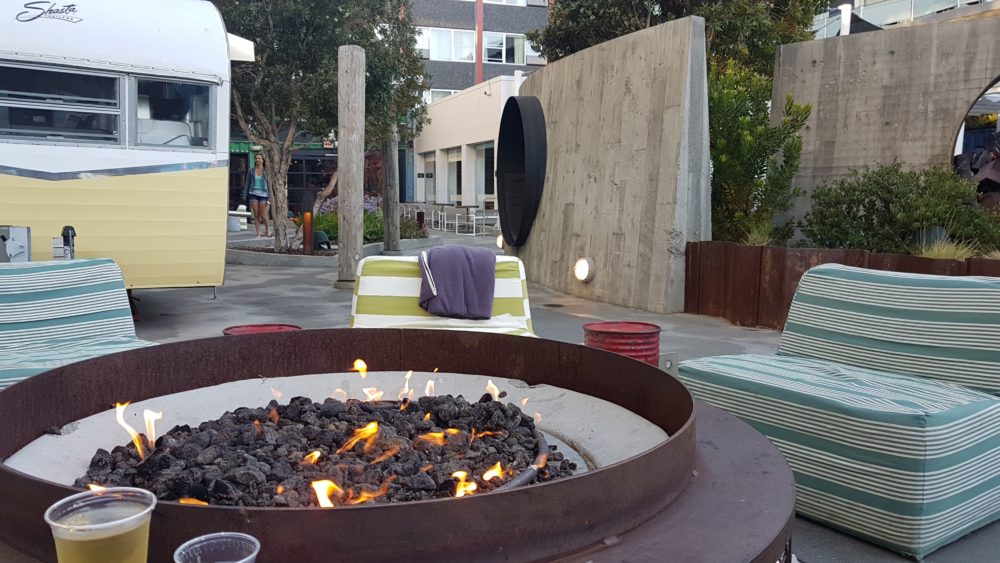 fire pit at hotel zephyr