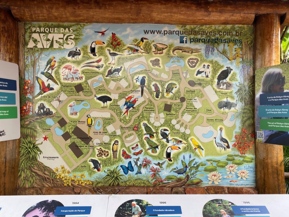 mapa parque das aves