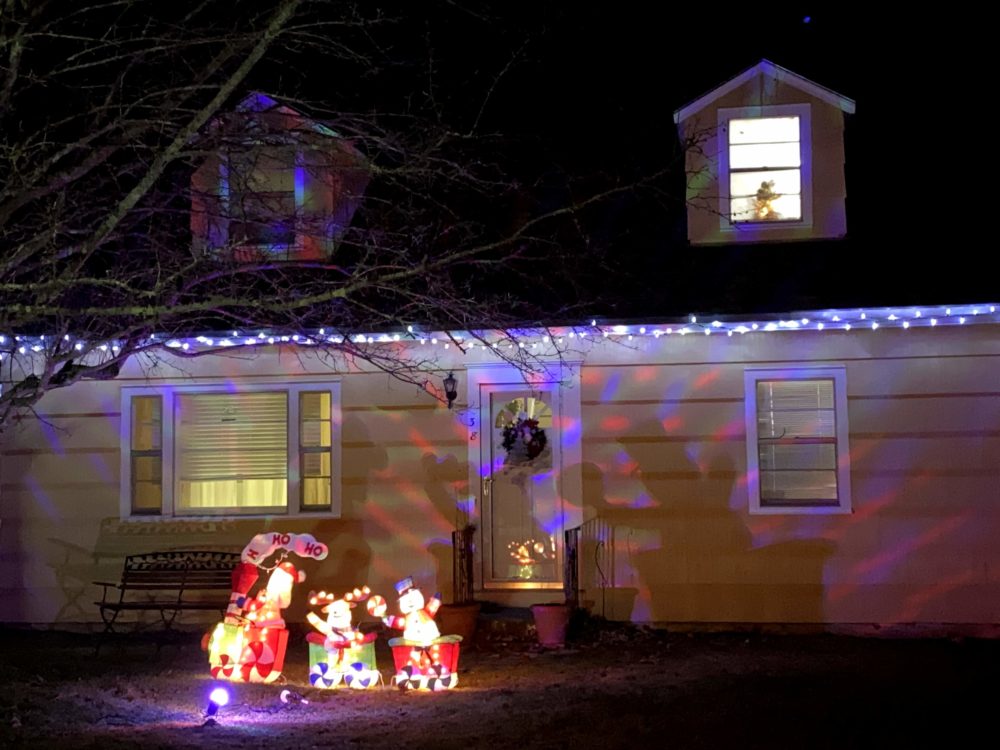 decoração de natal com lasers