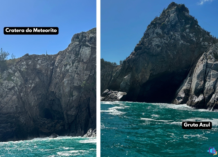 Cratera do Meteorito e gruta azul em arraial do cabo