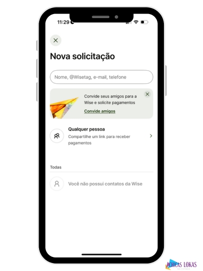 como enviar dinheiro pelo wise